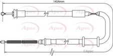 APEC Rear Right Brake Cable