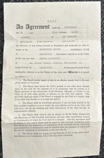 Busby Babes Walter Whitehurst Official FA Player Contract Manchester United