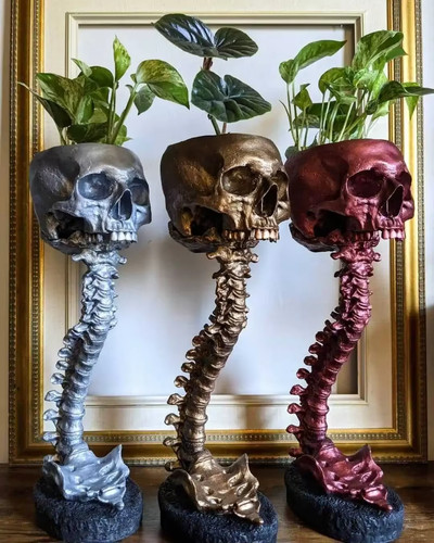 Skull spine gothic - gothic, resin