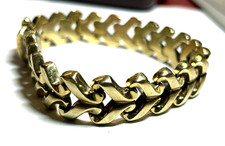 Solid 585 Gold 14K Apartes Bracelet Jeweler L 18.5cm W 13mm Clean 16.81