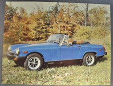 1974-1975 MG Midget 1500 Brochure Sheet Roadster Excellent Original Canadian