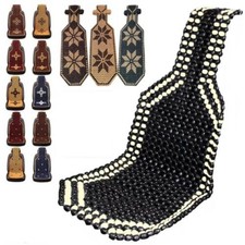 Wooden Bead Beaded Massage Front Seat Cushion Cover Car Van Taxi Office Black