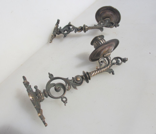 Antique bronze piano candle - antique,