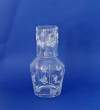 Laura Ashley Home Bedside Water Carafe with Glass  Butterflies Motif