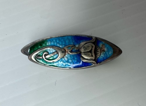 Antique silver peacock blue - silver,