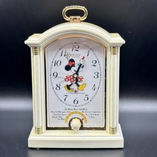 Vintage Seiko Quartz Disney Musical Minnie Mouse Alarm Mantle Clock 1990s Works