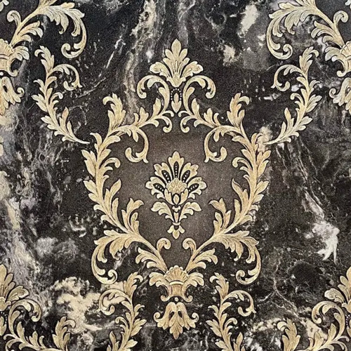 Vasari sienna damask black - black, &