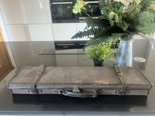 Antique leather guncase - antique,