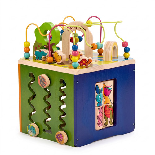 Zany zoo wooden - wooden, cube