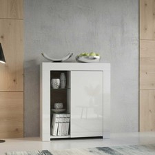 75cm Modern White Matt & White