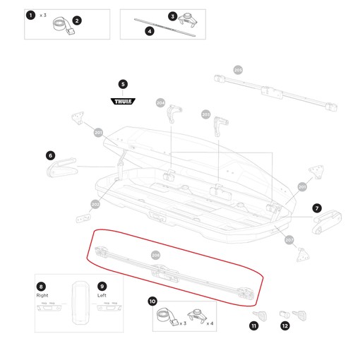 Thule lockbar 900mm - lockbar,