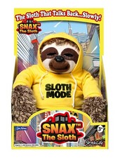 Snax the Sloth - Talking Sloth Toy by IDEAL | Slow-Talking Plush Toy for Kids