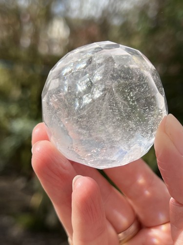 Clear quartz hand faceted - quartz,