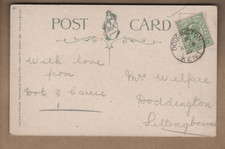 Doddington, Kent - Single Circle postmark 1909 - Greetings