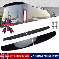 For FORD TRANSIT CUSTOM 2012-2020 GLOSS BLACK REAR TWIN BARN DOOR ROOF SPOILER