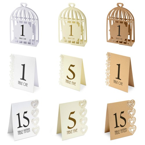 Card table numbers - numbers, laser