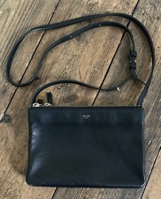 CLASSIC 100% AUTHENTIC CELINE BLACK SMALL TRIO 100% LEATHER BAG CROSSBODY £695
