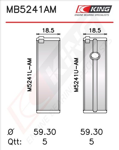 King mb5241am crankshaft - king,