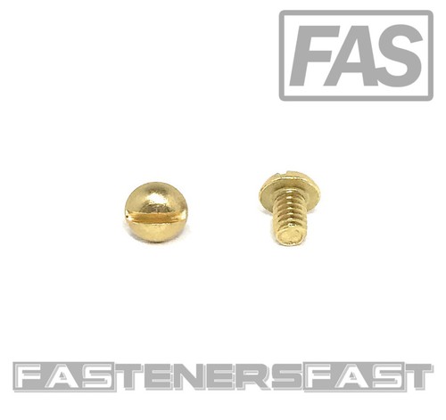 32x1 brass slotted - 8-32x1/4,