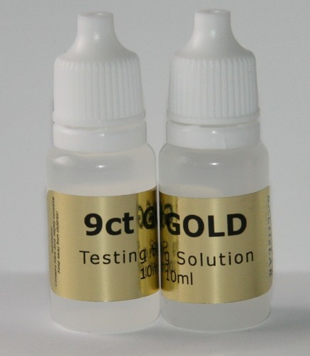 10ml 9ct gold tester spot - 2, x