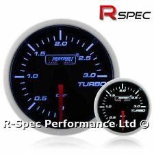 52mm Prosport Super Blue White Turbo Diesel 3 Bar Boost Gauge Kit - TDI DIESEL