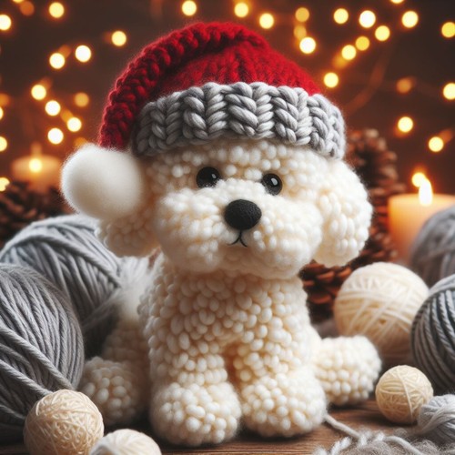 Single luxury bichon christmas - single,
