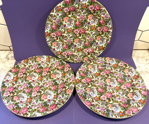 Three salad plates crown - plates,