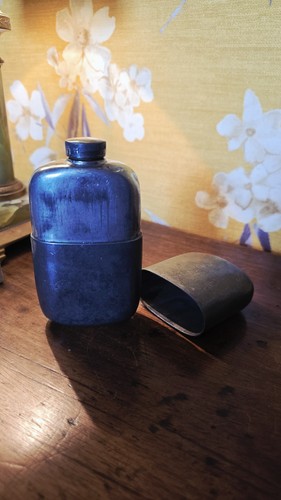 Vintage hip flask - vintage, james