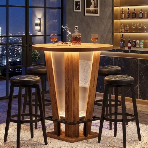 Rustic oak effect mirrored - rustic,