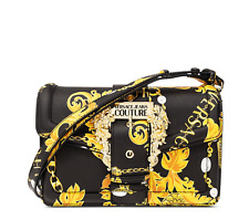 Versace Jeans Couture Shoulder bag Baroque Buckle chain Print Large Brand New