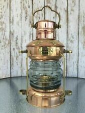Brass & Copper Anchor Oil Lamp