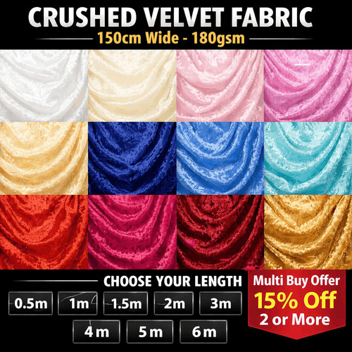 Crushed velvet fabric - crushed,