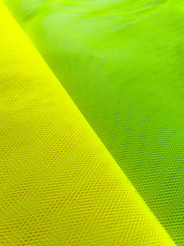 New neon yellow - tulle, fabric