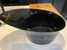 Rare Veuve Clicquot Acrylic Black French Champagne Ice Bucket XL Size 2 Magnum