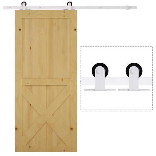 Homcom 6ft steel sliding - 6ft, barn
