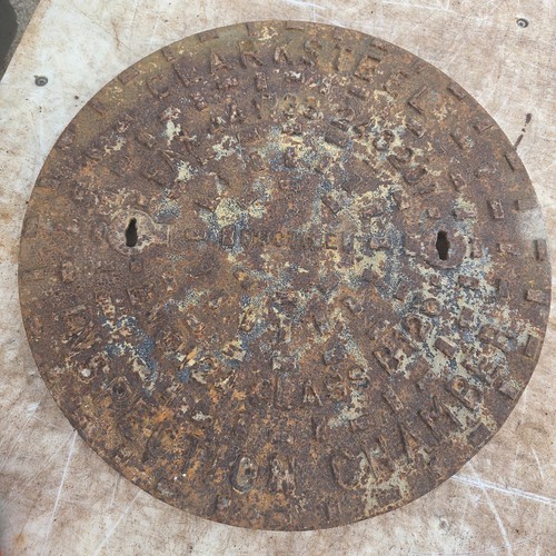 Round cast iron manhole - round,