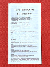 1976 FORD CARS PRICE LIST - Escort Cortina Mk4 Capri Granada Ghia Coupe - MINT!