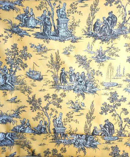 Mustard yellow toile jouy - mustard,