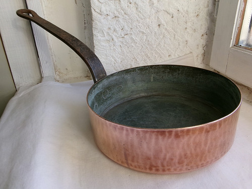 French antique copper pot - 1,