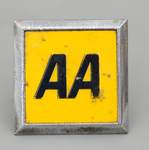 Vintage square car badge - square,