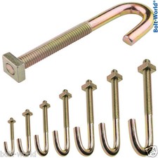 M6 M8 HOOK J BOLTS & SQUARE