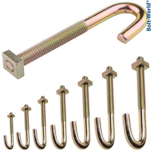 Hook bolts square - hook, &