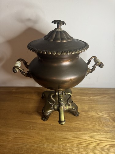 Vintage copper samovar tea - vintage, urn