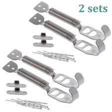 2X Spring Bonnet Hood Catches Pins Clamp Locks Road Track Race Drift Rally Kit