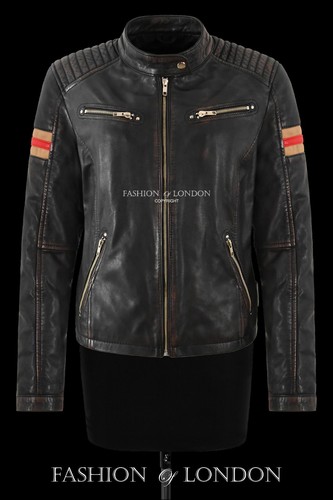 Ladies black vintage biker - black,