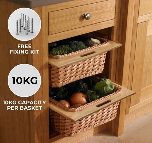 Pull out wicker baskets - pull,