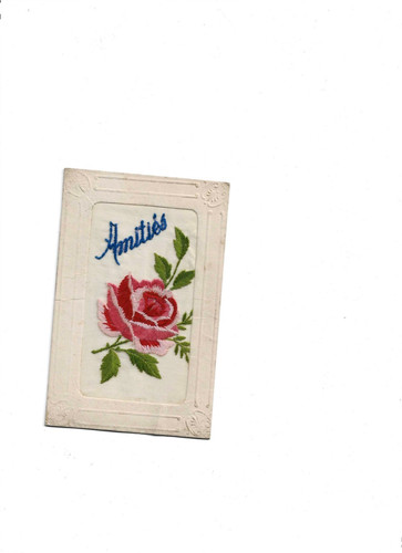 Ww1 embroiderd silk postcard - ww1,