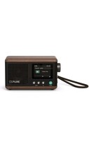 Pure Classic Mini Dab+ FM Portable Bluetooth Digital Radio - Coffee Black Walnut