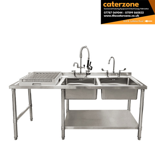 Double bowl commercial sink - commercial,