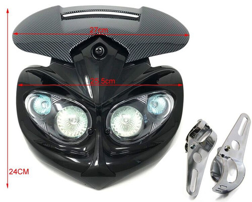 Motorbike headlight brackets - headlight,